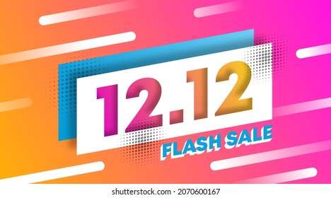 Shopping day background illustration. 12.12 sale web banner of shopping day illustration