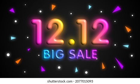 Shopping day background illustration. 12.12 sale web banner of shopping day illustration