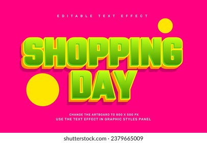 Shopping day editable text effect template