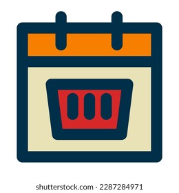 shopping day of shopping day fill icon style