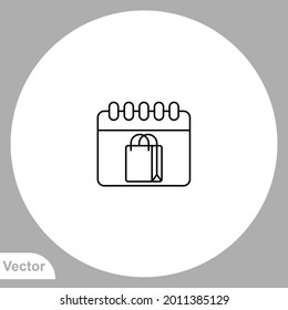 Shopping day icon sign vector,Symbol, logo illustration for web and mobile