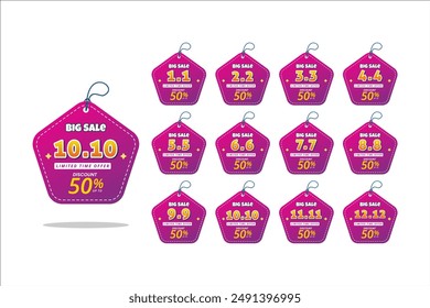 shopping day labels collection Shopping day sale banner background for business retail promotion