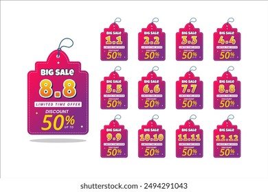 shopping day labels collection Shopping day sale banner background for business retail promotion