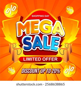 SHOPPING DAY MEGA SALE LIMITED OFFER DISCOUNT 20%