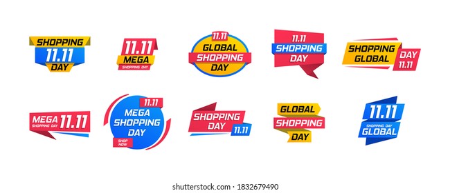 Shopping day sale poster or flyer design isolated on white background. Special offer, big sale, clearance. Business limited special promotions, best deal badge. Vector illustration, eps 10.