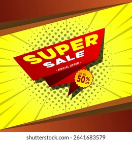 Shopping Day Super Sale Banner Template design special offer discount, Shopping banner template, Abstract Geometric Web Header template design for Sale. Product stand Display Sale promotion.