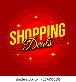 Shopping Deals Background Template Design Vector