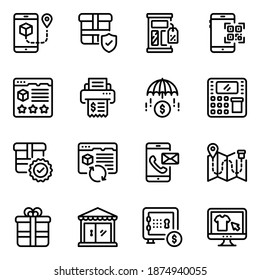 
Shopping and Delivery Solid Icons Pack 