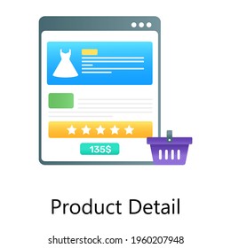 Shopping Description, Gradient Vector Of Product Detail 