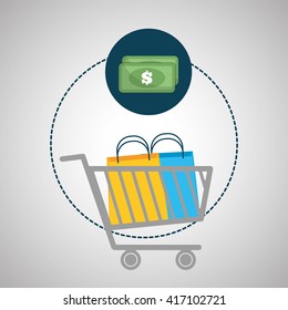 Shopping design. ecommerce icon. online concept, vector illustration