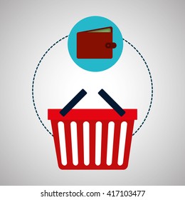 Shopping design. ecommerce icon. online concept, vector illustration