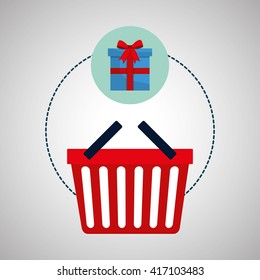 Shopping design. ecommerce icon. online concept, vector illustration