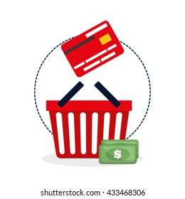 Shopping design. Marketing icon. Isolated illustration, vector