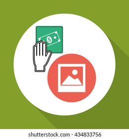 Shopping design. Marketing icon. Isolated illustration, vector