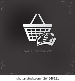 Shopping design on old background,vector
