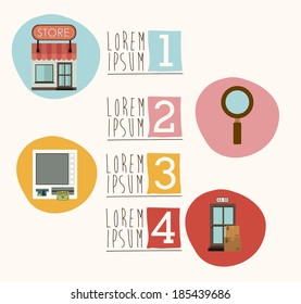 Shopping design over  background, vector illustration