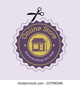 shopping design over beige background vector illustration
