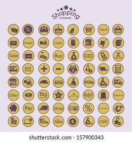 shopping design over beige background vector illustration 