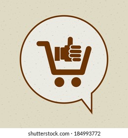 Shopping design over beige background, vector illustration-