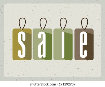 Shopping design over beige background, vector illustration