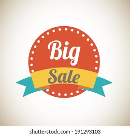 Shopping design over beige background, vector illustration