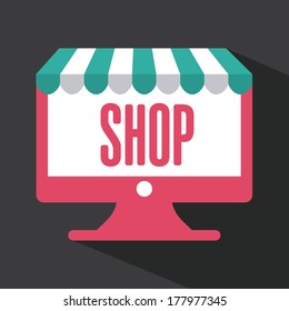 shopping design over black  background vector illustration