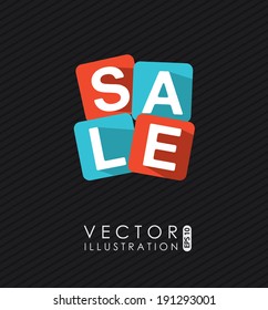 Shopping design over black background, vector illustration