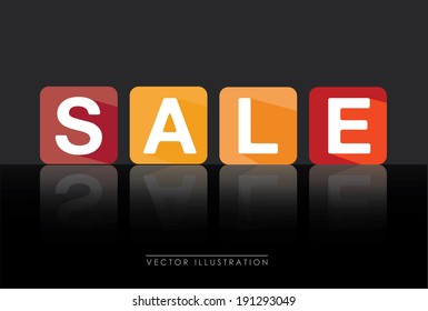 Shopping design over black background, vector illustration
