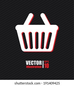 Shopping design over black background, vector illustration