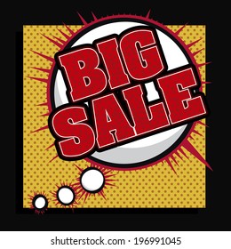 Shopping design over black background, vector illustration