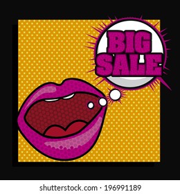 Shopping design over black background, vector illustration