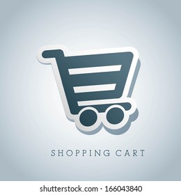 shopping  design over blue  background. vector illustration
