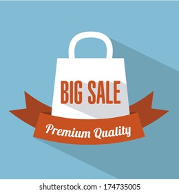 shopping design over  blue background vector illustration