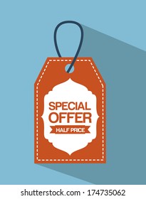 shopping design over blue background vector illustration