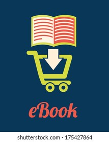 shopping design over blue background vector illustration