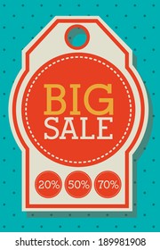 Shopping design over blue background, vector illustration