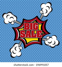 Shopping design over blue  background, vector illustration