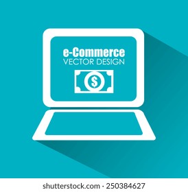 Shopping design over blue background, vector illustration.