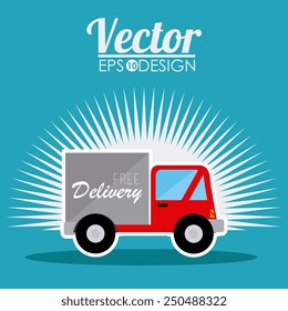 Shopping design over blue background, vector illustration.