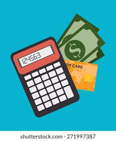 Shopping design over blue background, vector illustration.