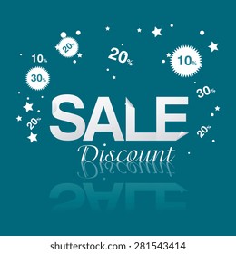Shopping design over blue background, vector illustration.