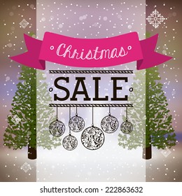 Shopping design over blur background, vector illustration
