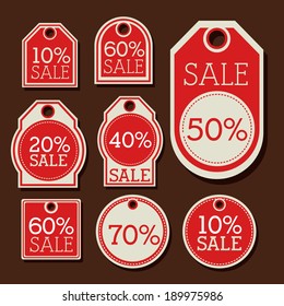 Shopping design over brown background, vector illustration