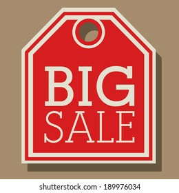 Shopping design over brown background, vector illustration