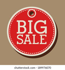 Shopping design over brown background, vector illustration