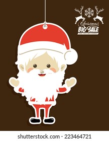 Shopping design over brown background, vector illustration