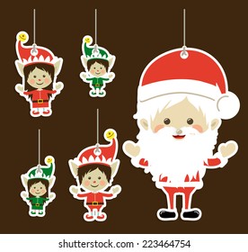 Shopping design over brown background, vector illustration