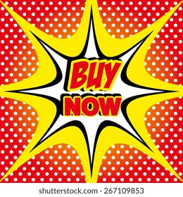 Shopping design over comic background design, vector illustration.