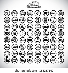 shopping design over gray background vector illustration 