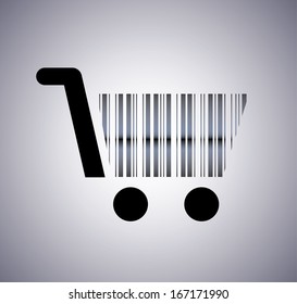 shopping  design over  gray background. vector illustration